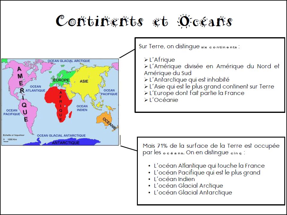 Continents et océans