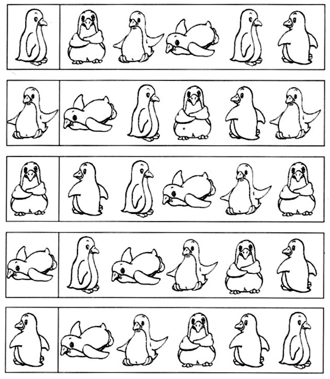 Discrimination visuelle – Orientation spatiale – Les pingouins MS/GS