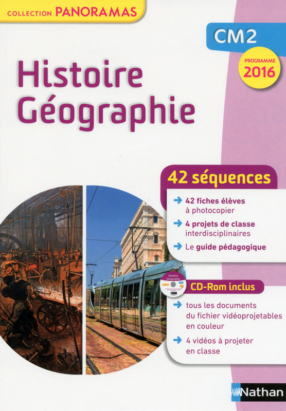 42 séquences Histoire Géographie CM2 – Collection Panoramas chez Nathan (Prog. 2016)